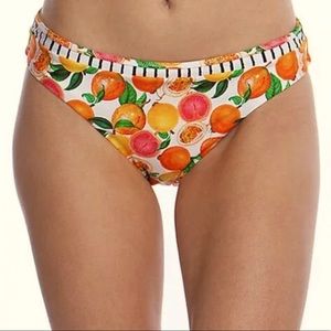 nanette lepore swim bottoms oranges printed separates bikini